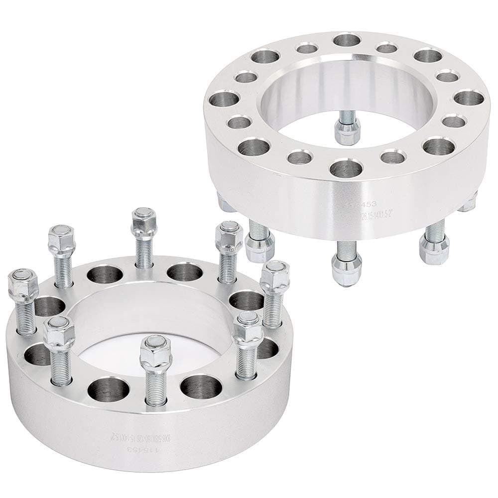 GDSMOTU 2pc Wheel Adapters 8 Lug,2" Wheel Adapter 8x6.5 to 8x180 with 14x1.5 Studs for Savana Sierra Express Suburban Silverado 2500 3500 HD(8x180 Wheels Adapt to 8x6.5 Vehicle)