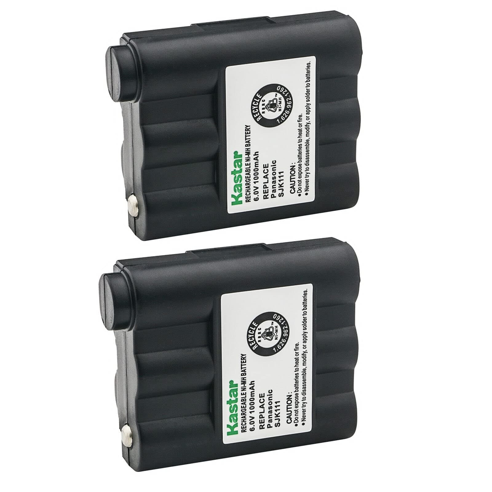 Kastar 2-Pack Two-Way Radio Battery Ni-MH 6V 1000mAh Replacement for Midland GXT-789, GXT-795, GXT-797, GXT-799, GXT700, GXT710, GXT720, GXT735, GXT740, GXT745, GXT750, GXT756, GXT757, GXT760, GXT771