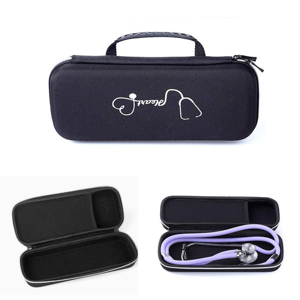 EUYOUZI Stethoscope Hard Case - Travel Carrying Case Compatible 3M Littmann Classic III Stethoscope - Protective Carry Cover with Handle - Doctor and Nurse Accessories (Black)