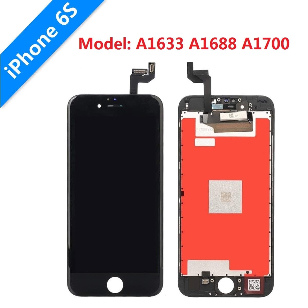 for Black iPhone 6s Screen Replacement Lansupp 3D Touch Screen Glass Digitizer Frame Assembly with Tempered Glass Screen Protector + Repair Tools + Instruction