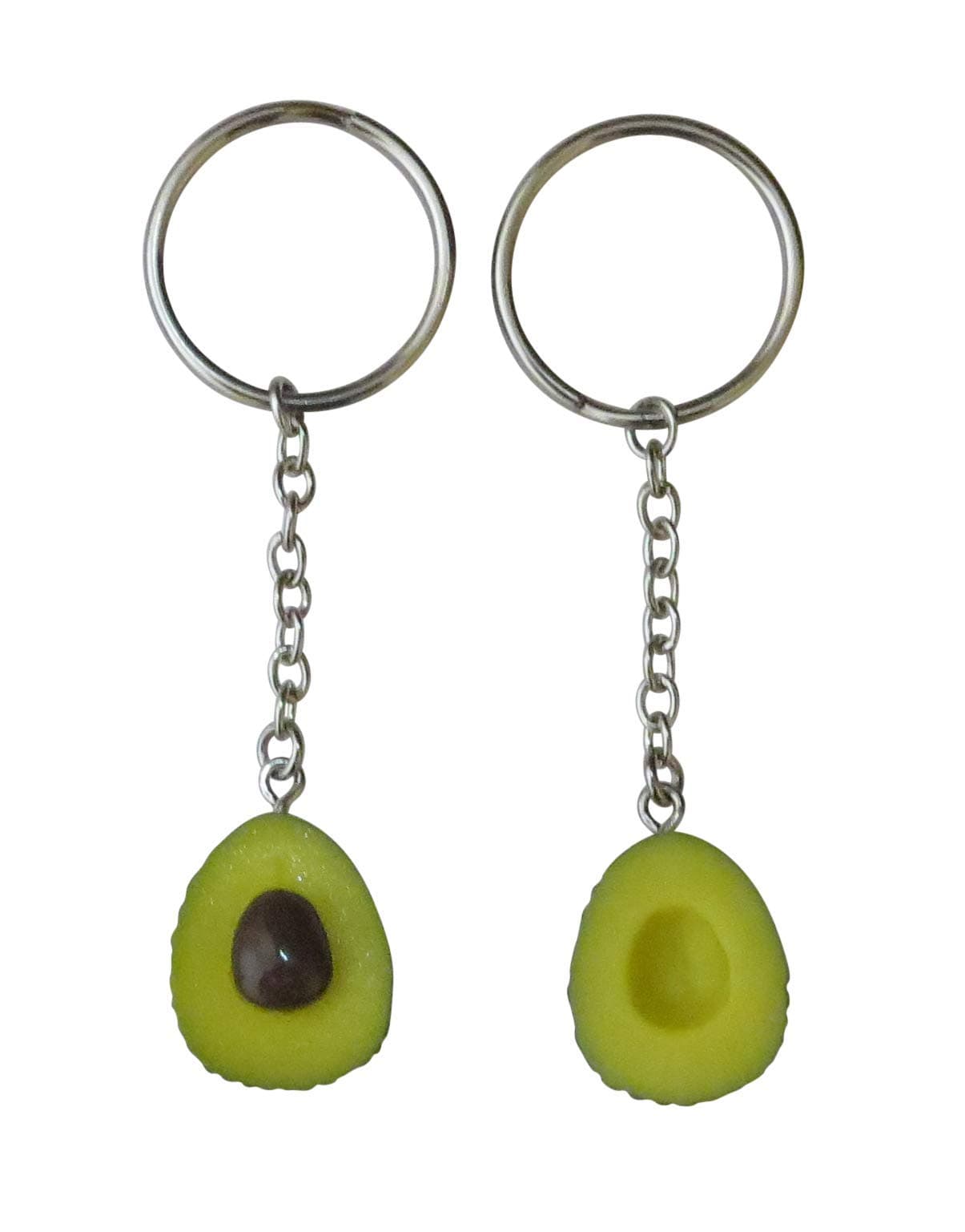 Cute Avocado Keychain Set for Bestfriends and Couples - Matching Keyrings Fits Like A Puzzle. A Perfect Gift for All Occasions, Valentines, Birthdays and More!