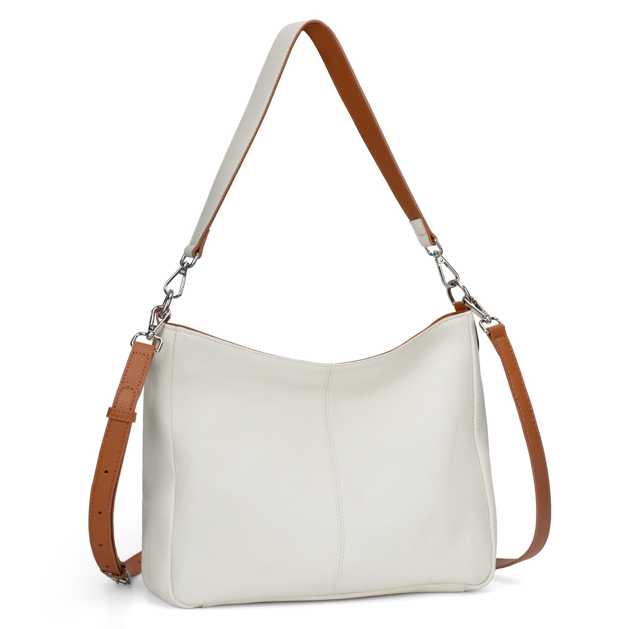 Genuine Leather Hobo Bags Purses for Women, Women's Shoulder bag Handbags Crossbody Bag with 2 Shoulder Straps