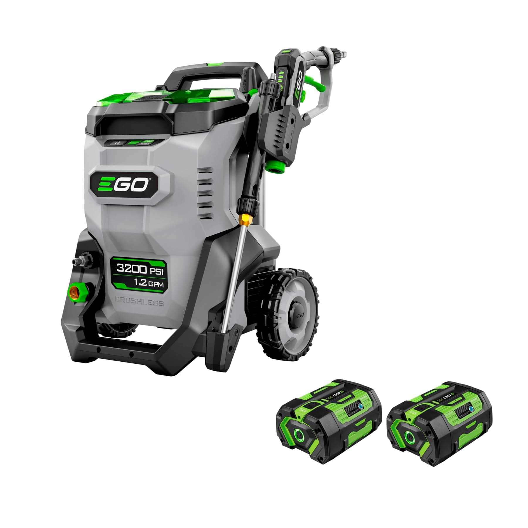 Electric Pressure Washer, 3200 PSI Power Washer, Includes (2) 56V 6.0Ah Batteries and Charger - HPW3204-2