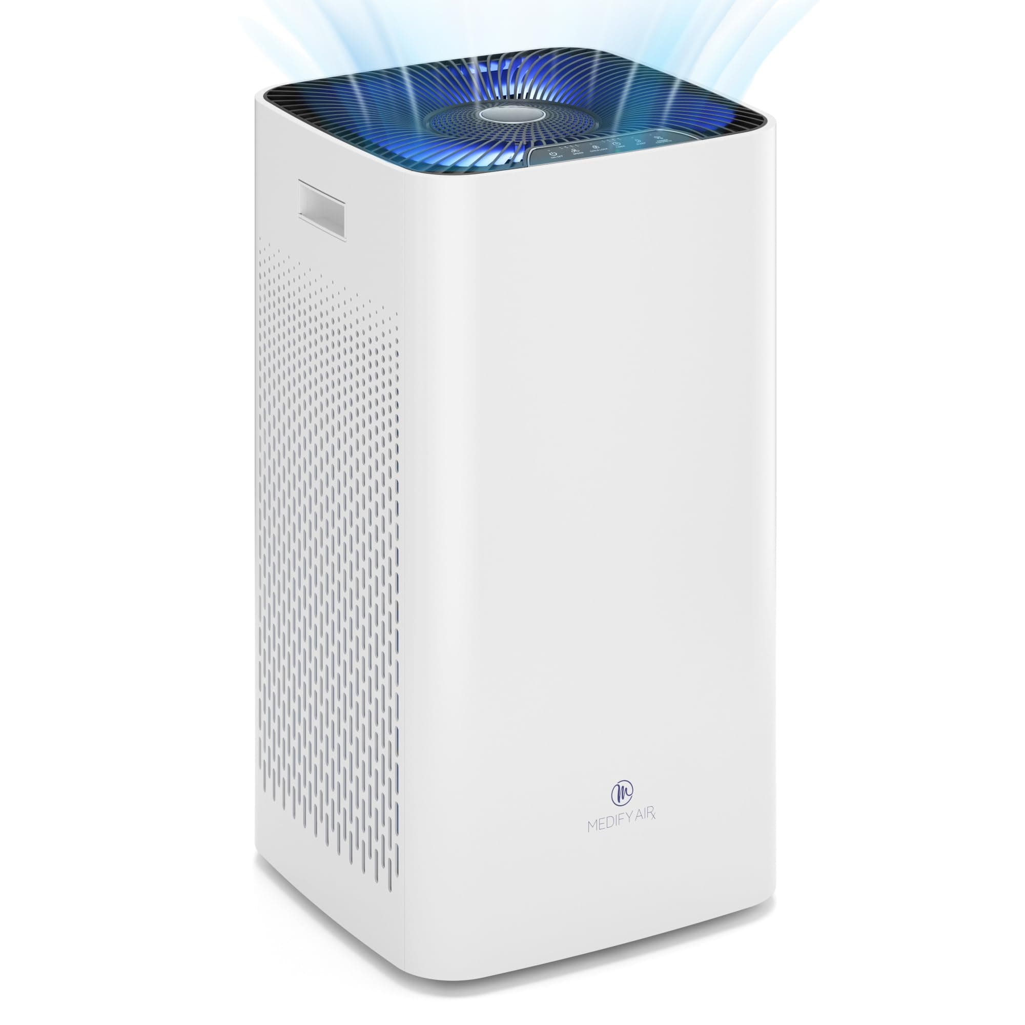 Medify MA-112 UV Light Air Purifier with True HEPA H14 Filter | 4,455 ft² Coverage in 1hr for Wildfires Smoke, Odors, Pollen, Pets | Removal to 0.1 Microns | White, 1-Pack