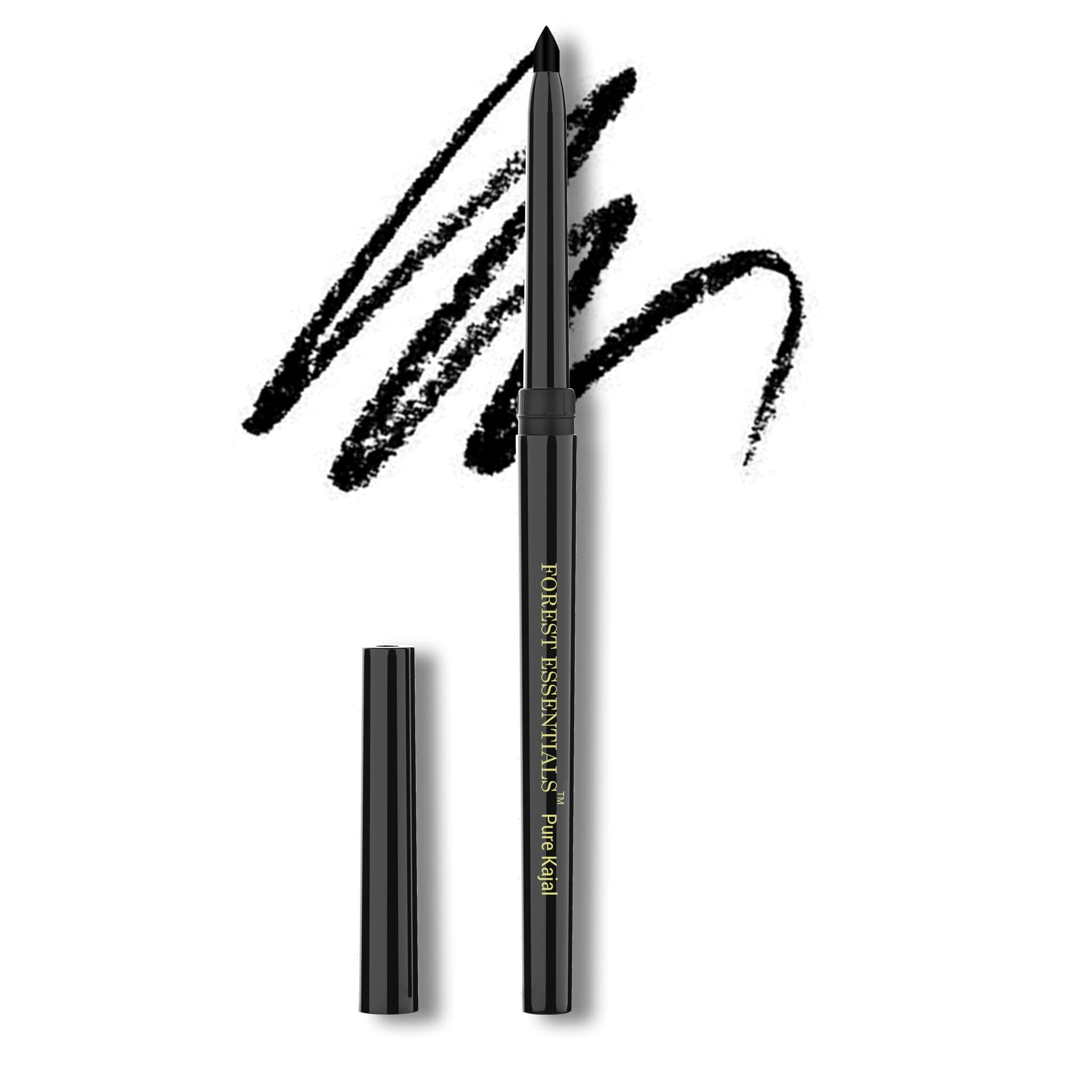 Gulaab Khaas Kajal | Charcoal Black | Twist-up, Retractable Pencil | Natural Kajal with Intense Colour | Soothes, Brightens & Cools Eyes | Natural Makeup | 0.3 g