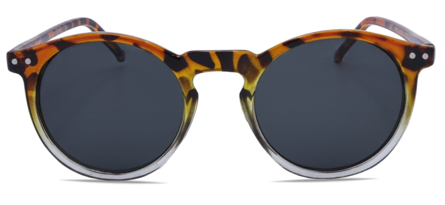 Designer Sunglasses Retro Round Hipster (Leopard)