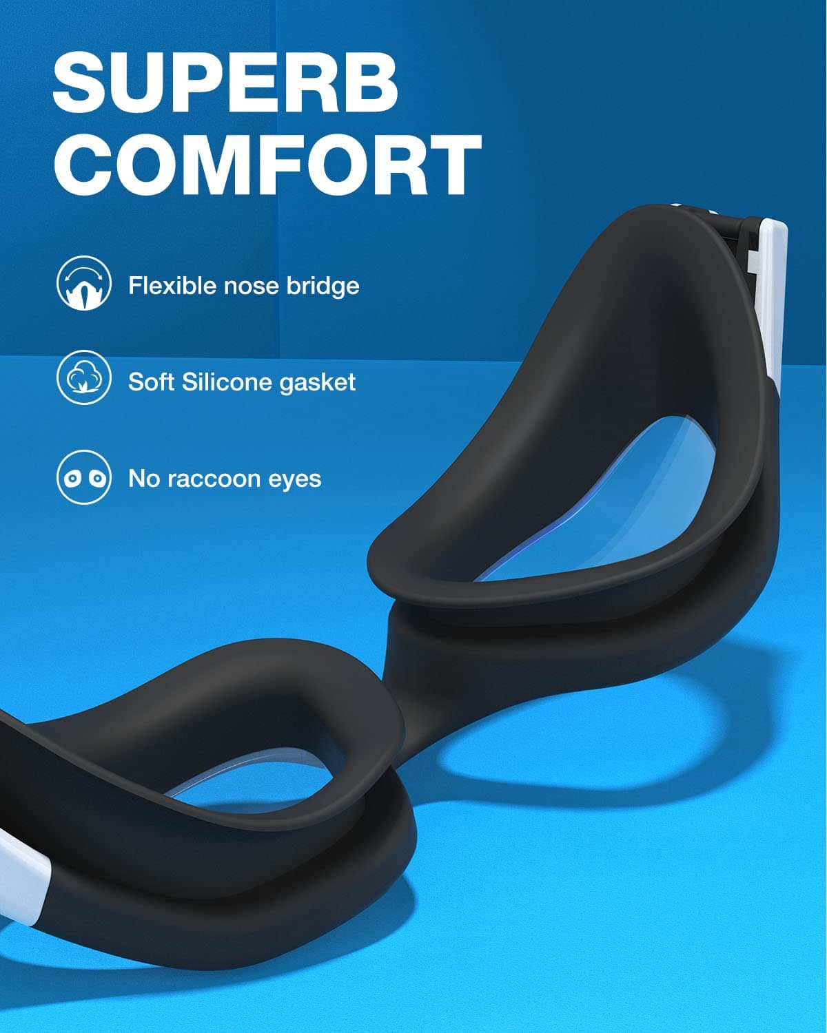 ZIONOR G1 Polarized Swimming Goggles for Unisex Adult and Women, Anti Fog 100% Anti UV Diving Goggles…