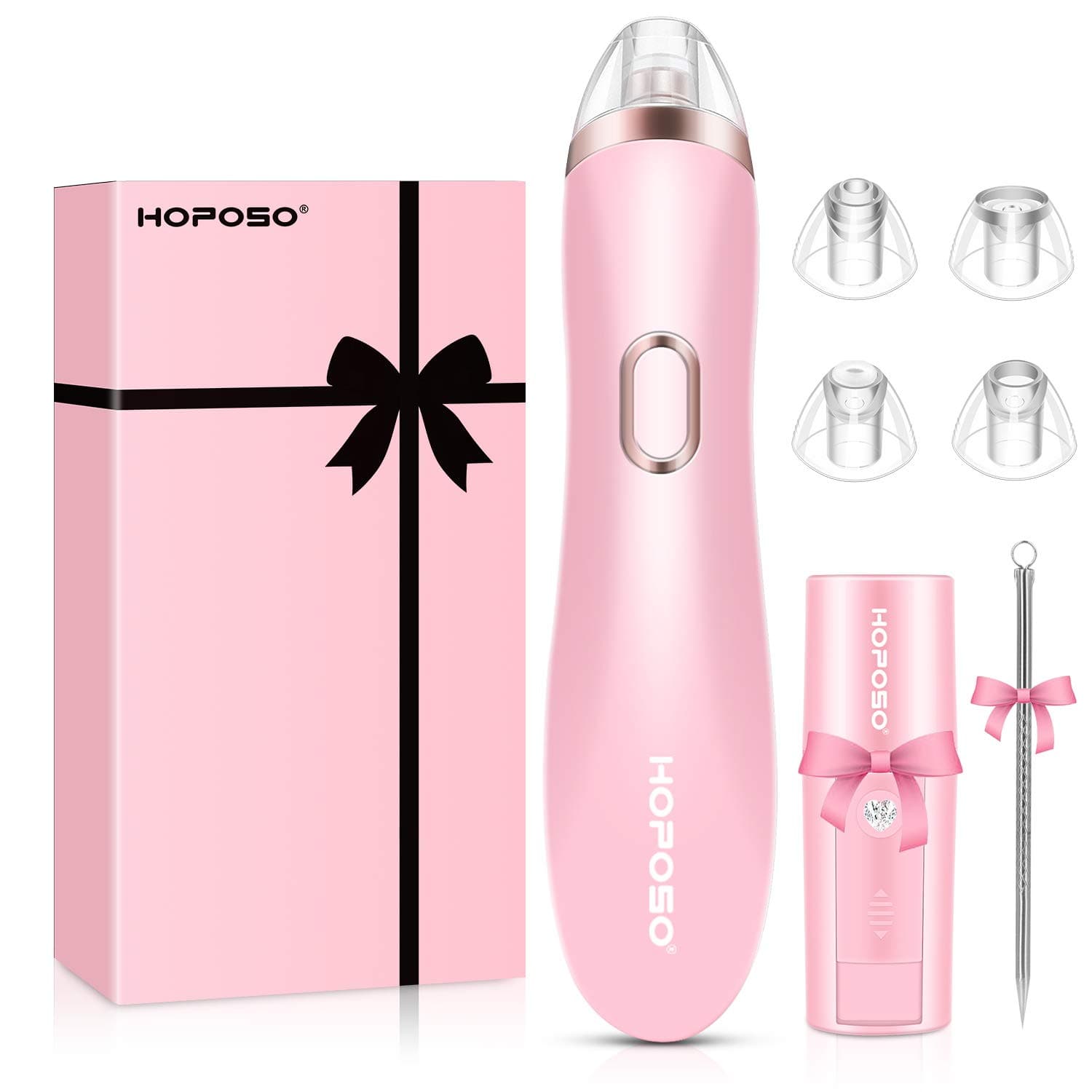 HOPOSO Blackhead Remover Pore Vacuum Facial Nose Pore Cleaner Pimple Acne Comedone Extractor Electric Blackhead Removal Tool for Women