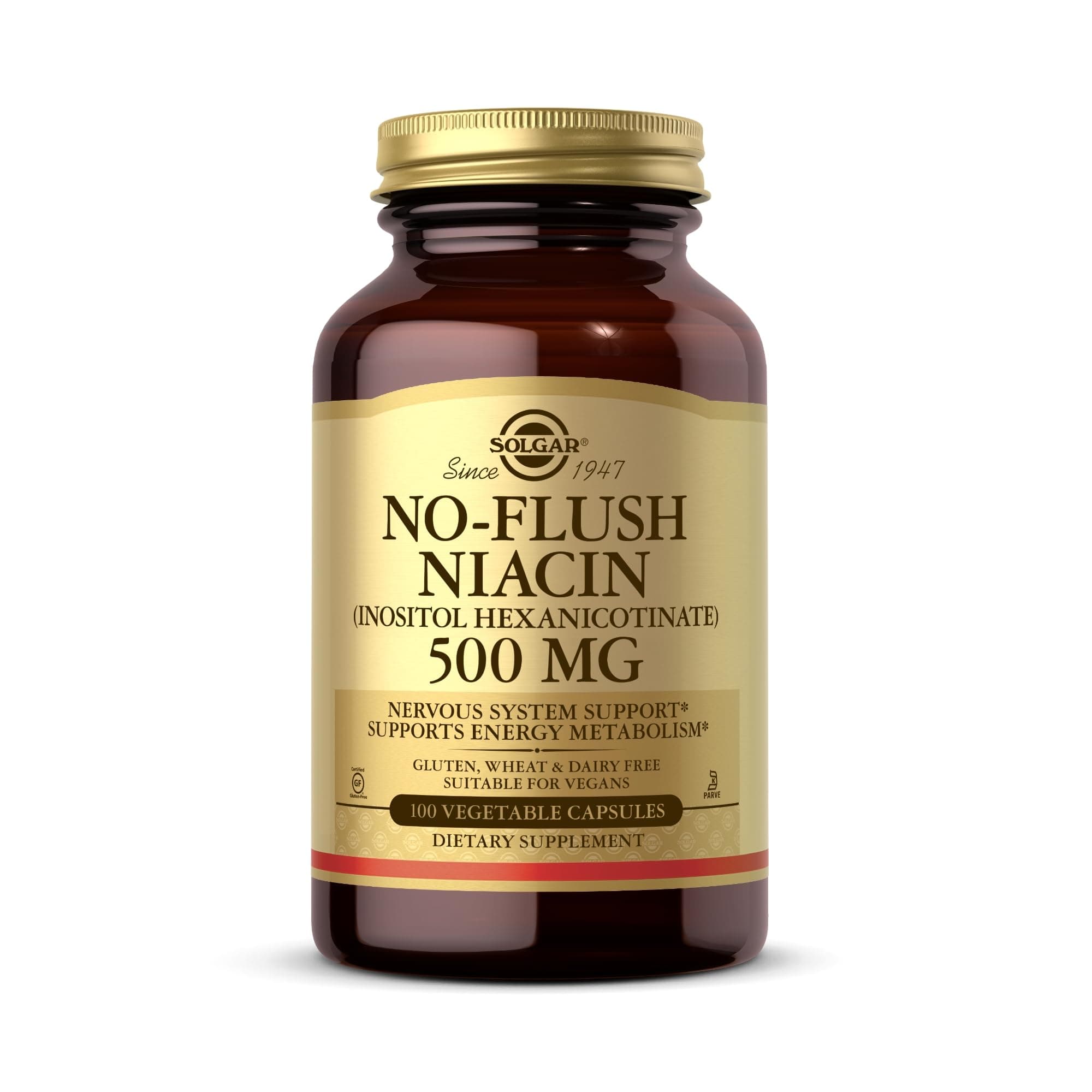 No-Flush Niacin 500mg Solgar 100 VCaps