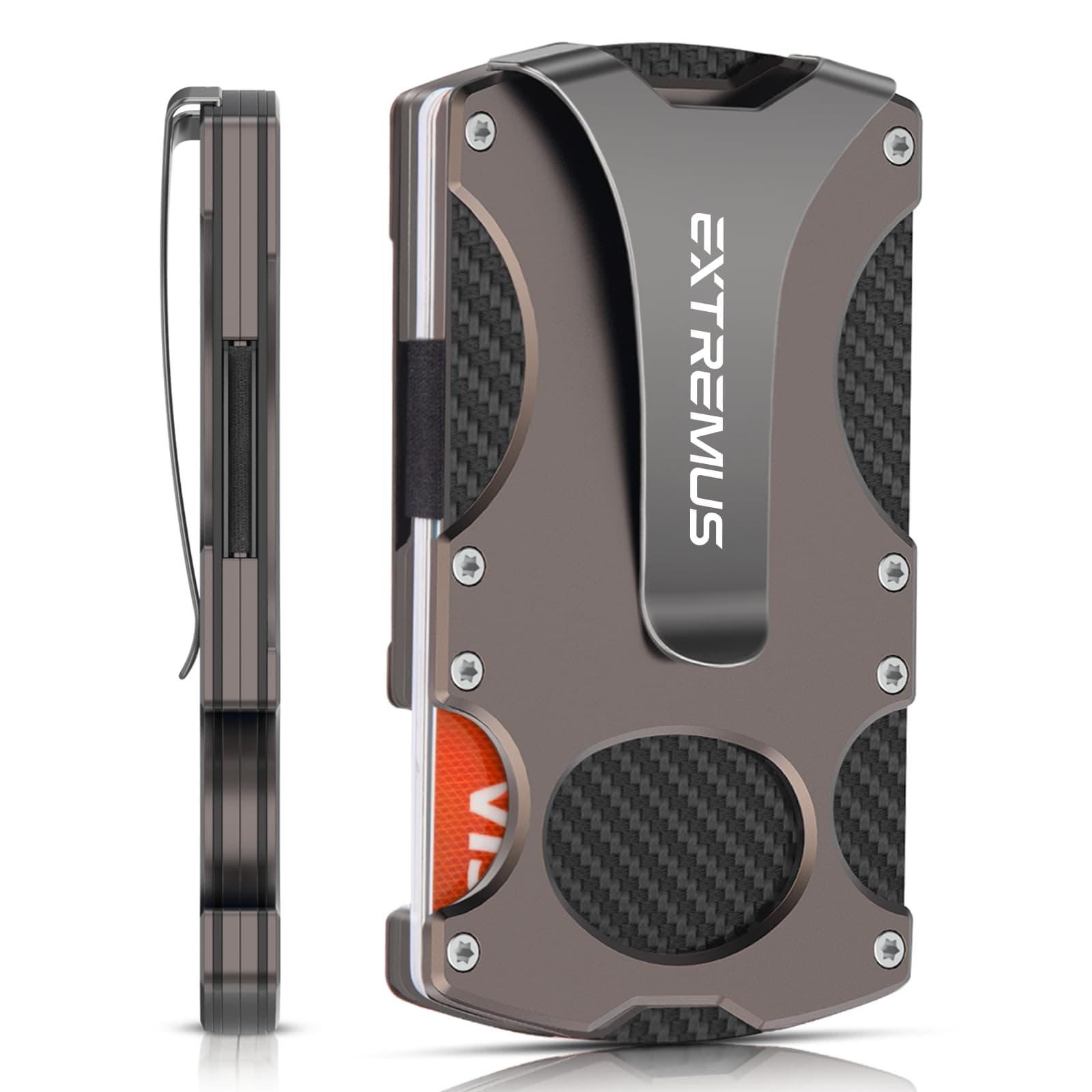 Mens Wallet, Slim Tactical Wallet with Money Clip and Credit Card Holder, Minimalist Front Pocket Wallet for Men, Rfid Blocking Wallet, Gunsmoke, Classic - Gunsmoke