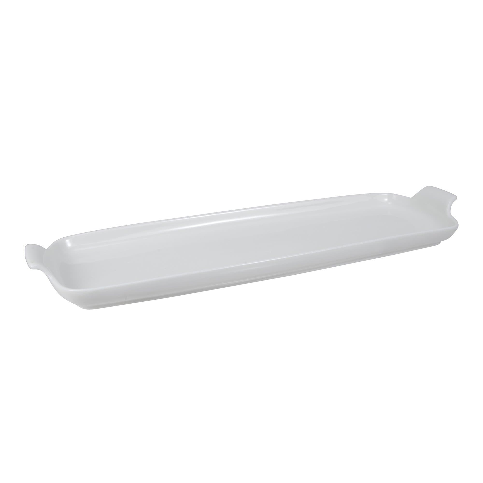 Luciano Housewares Porcelain Long Serving Dish for Appetizers, 14 x 4.25 inches, White