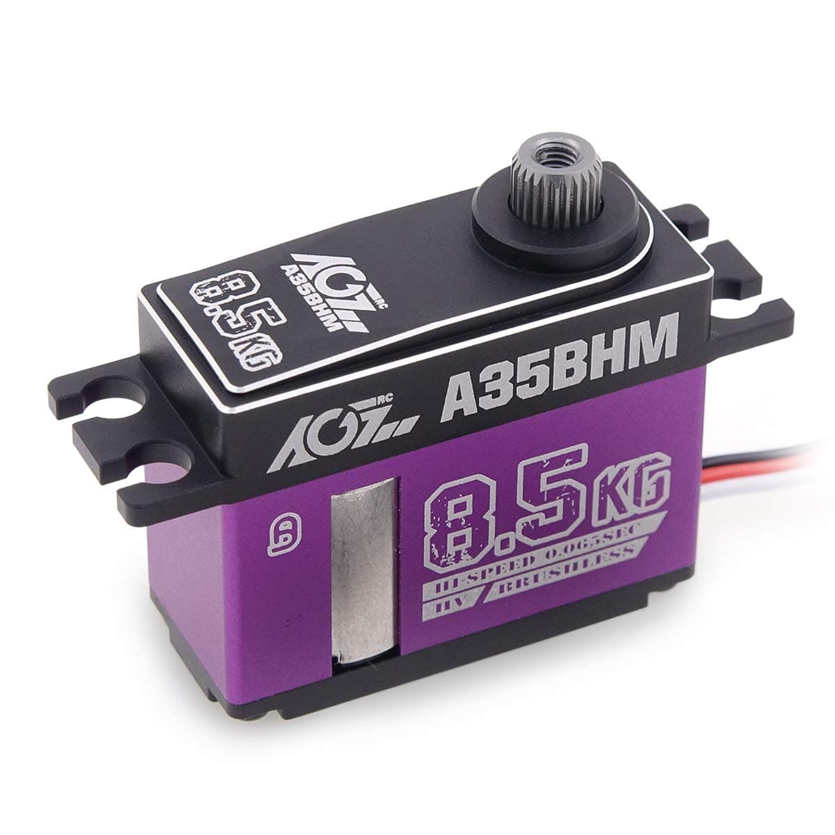 AGFRC 8.5KG Brushless High-Speed Servo - 0.065sec HV Full CNC Case Titanium Gear for 1/10 1/12 RC Car (A35BHM)