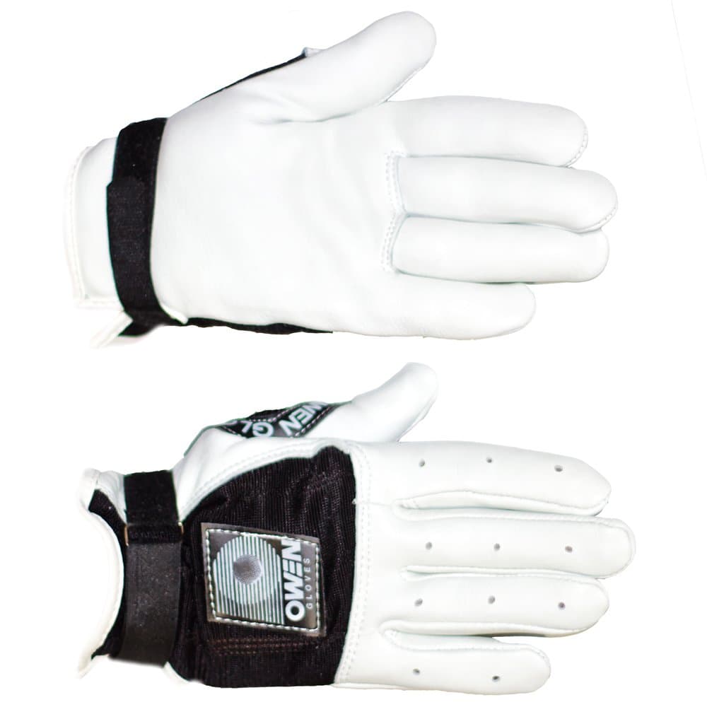 Owen Handball Gloves, Premium Leather, Unpadded with Wrist Strap