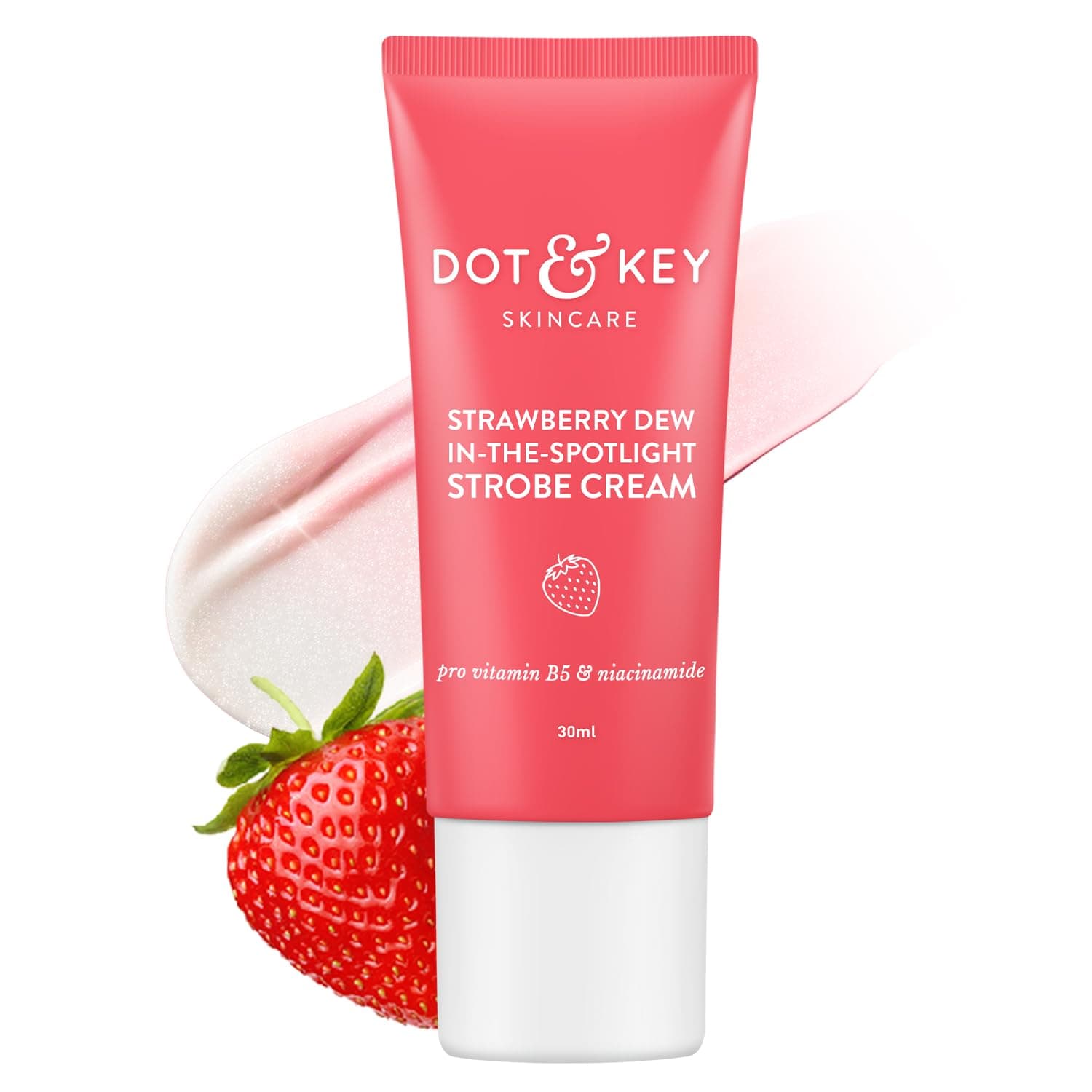 Strawberry Dew Strobe Cream For Face Skin Radiance Cream | Moisturizer & Highlighter For Face | For Dewy Glazed Instant Glow | Boosts Hydration | For All Skin Types | For Women & Men | 30Ml
