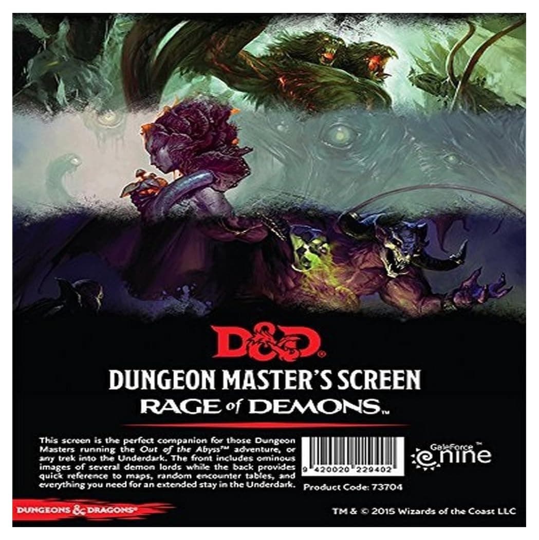 Dungeons & Dragons: Rage of Demons Dungeon Master's Screen - Full Art, Multicolor DM Screen