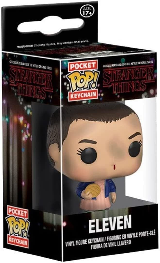 Pop Keychain Stranger Things Eleven with Eggo (No Wig) Action Figure