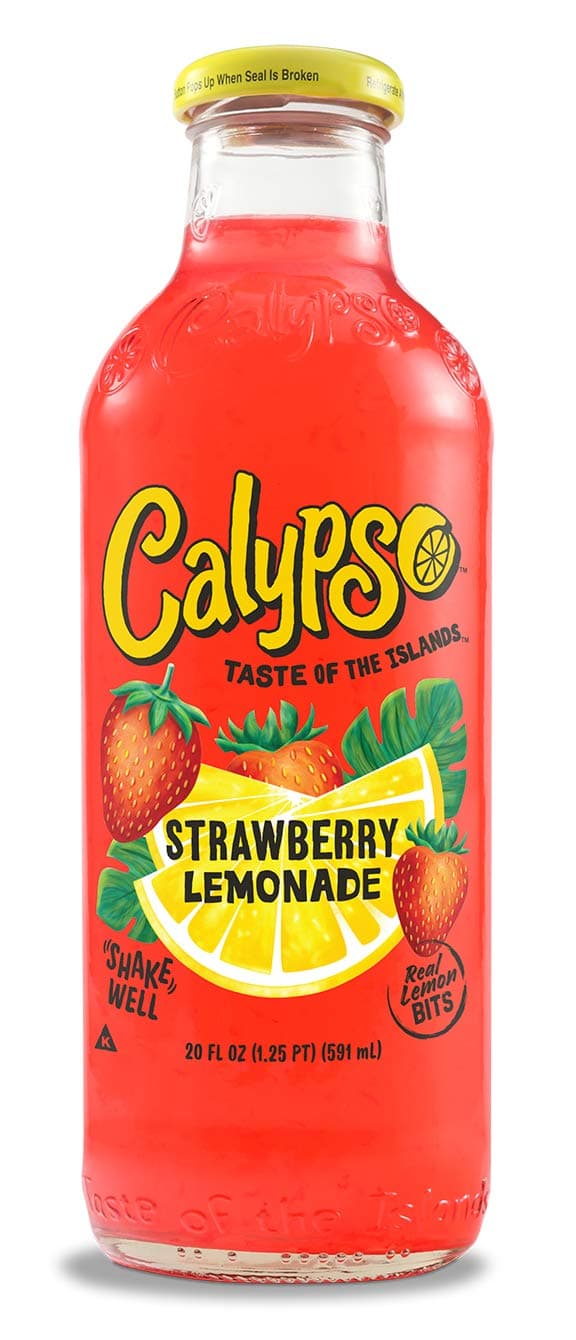 Calypso Lemonades Strawberry Lemonade, Strawberry, 20 Fluid Ounce (Pack of 12)