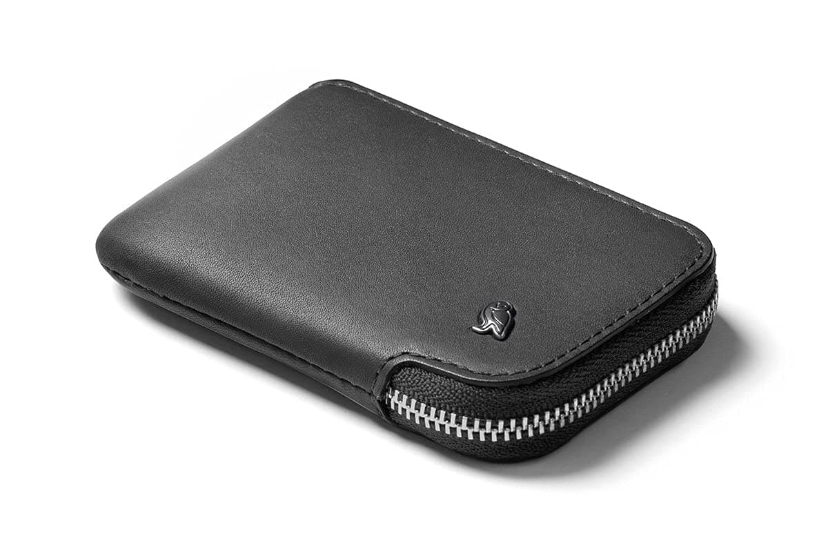 Card Pocket (Small Leather Zipper Card Holder Wallet, Holds 4-15 Cards, Coin Pouch, Folded Note Storage)