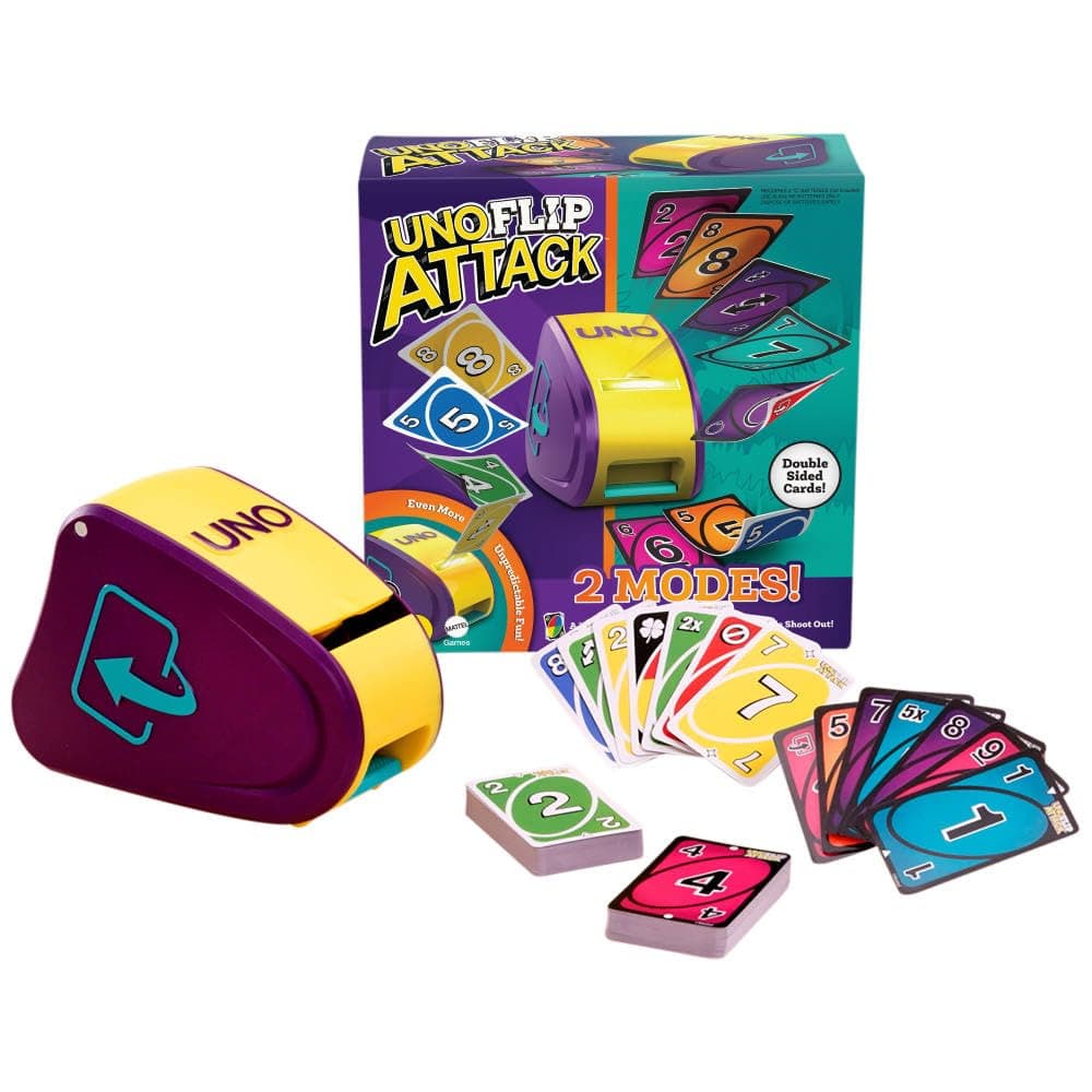 Mattel Games UNO Flip Attack Card Game for Kids, Adults & Family - Combines Flip and Attack in One Great Game