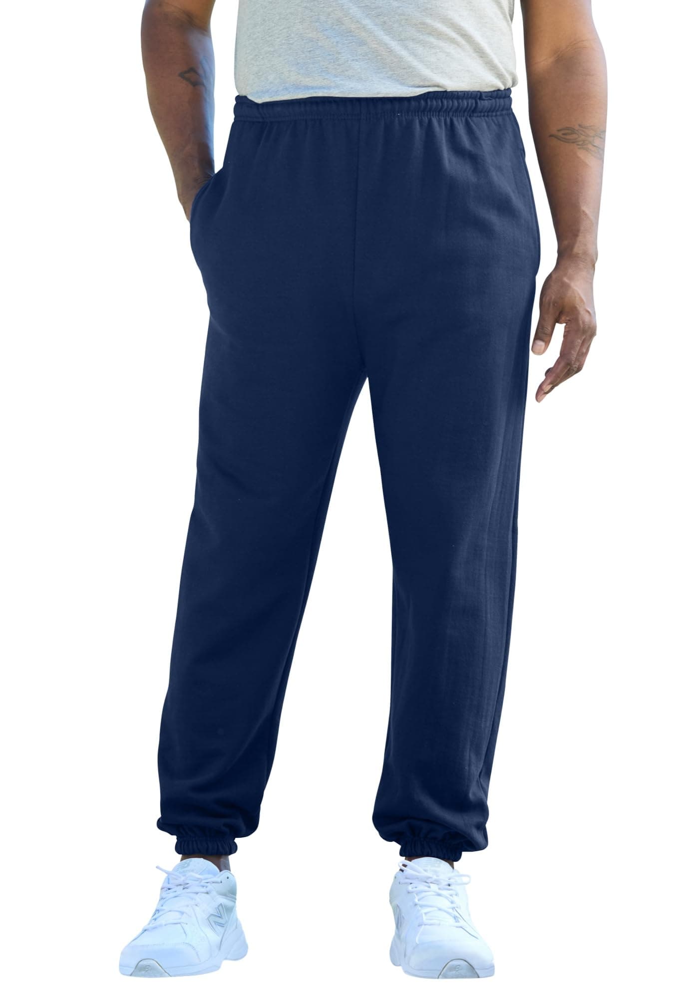 KingSize Men's Big & Tall Fleece Elastic Cuff Sweatpants