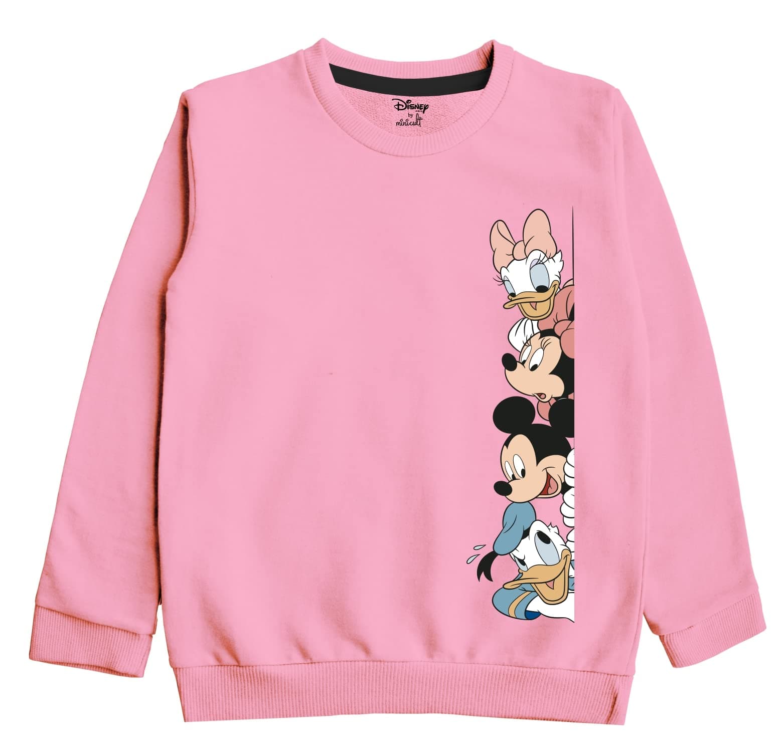 minicultDisney Mickey Mouse and Friends Regular Fit Character Printed Full Sleeve Sweatshirt for Boys and Girls(Red a40)(Pack of 1)
