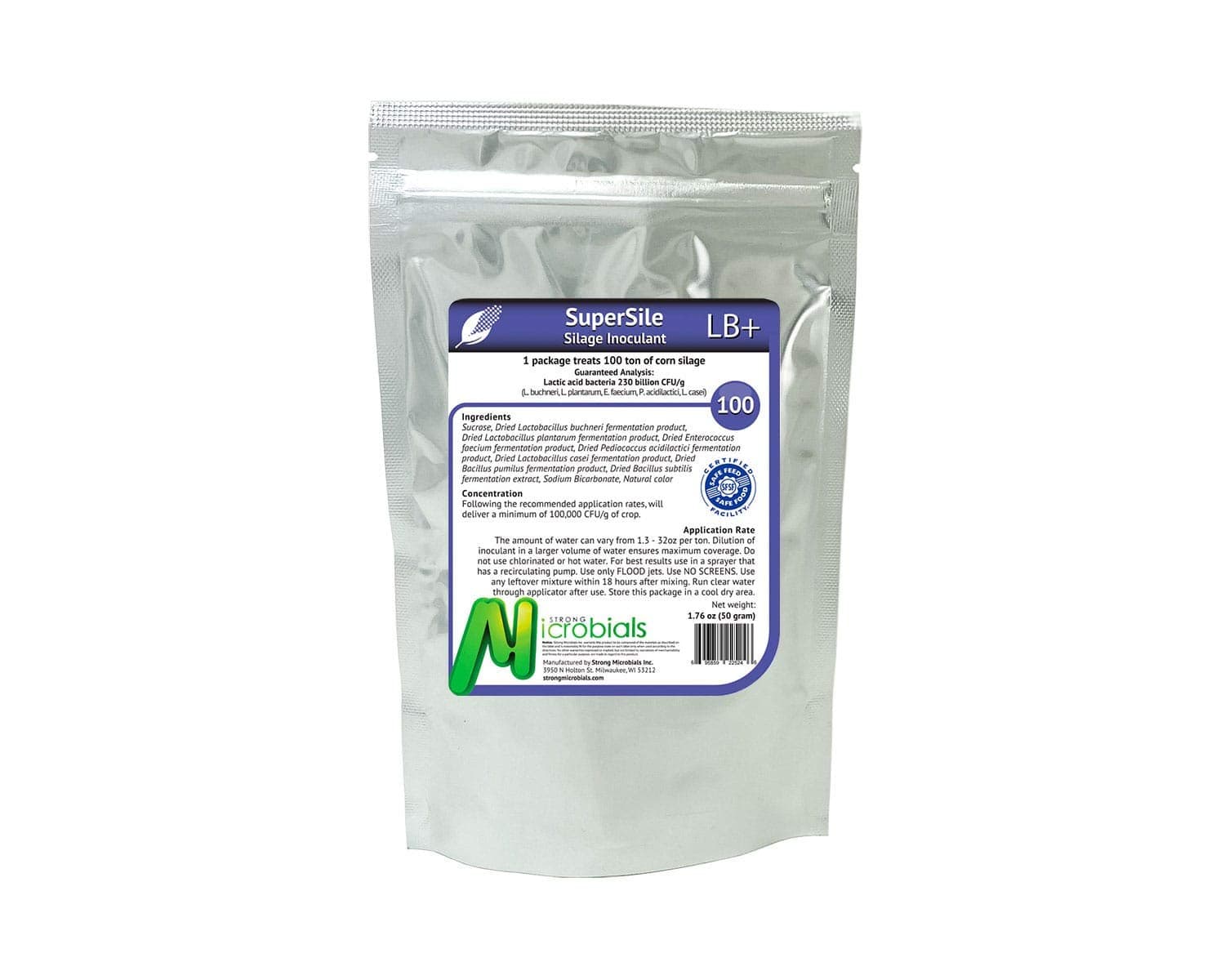 Silage Inoculant +LB (L. buchneri), 100 Ton Treatment