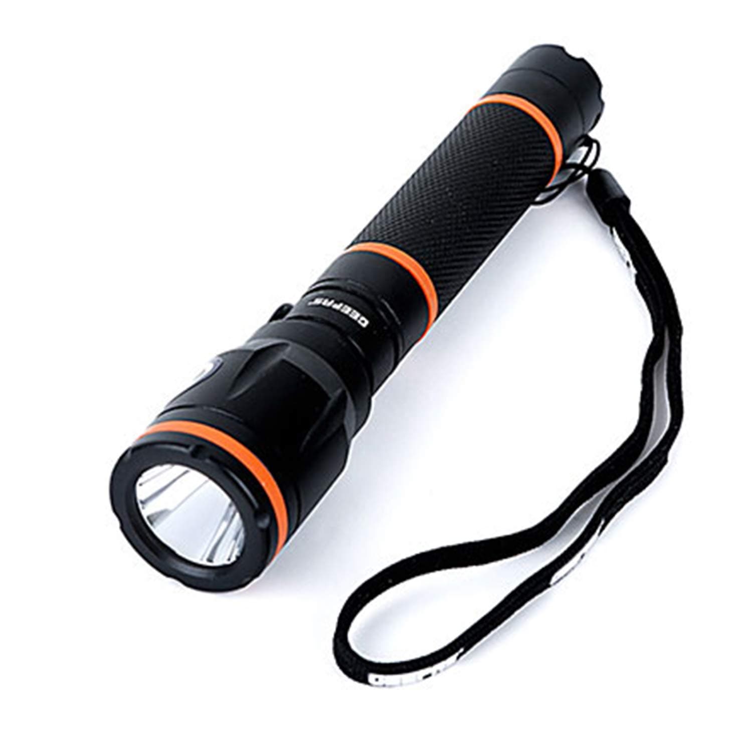 GEEPAS Rechargeable LED Flashlight | Waterproof Hyper Bright CREE LED Torch Light - 1000M Distance Range, Machined Aircraft Body | Powerful Handheld Torch for Camping Hiking Indoor Outdoor Emergency