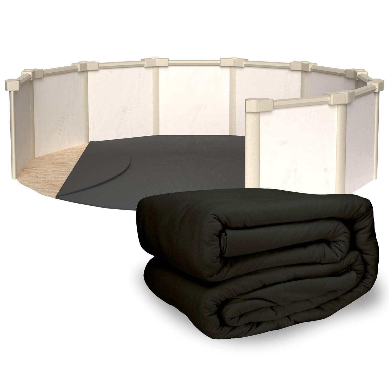 30 ft Round Pool Liner Pad for Above Ground Pools | Durable Puncture Resistant Under Pool Mat | Effortless to Install | Strong Eco-Friendly Padding | Extends Life of Swimming Pool Liners