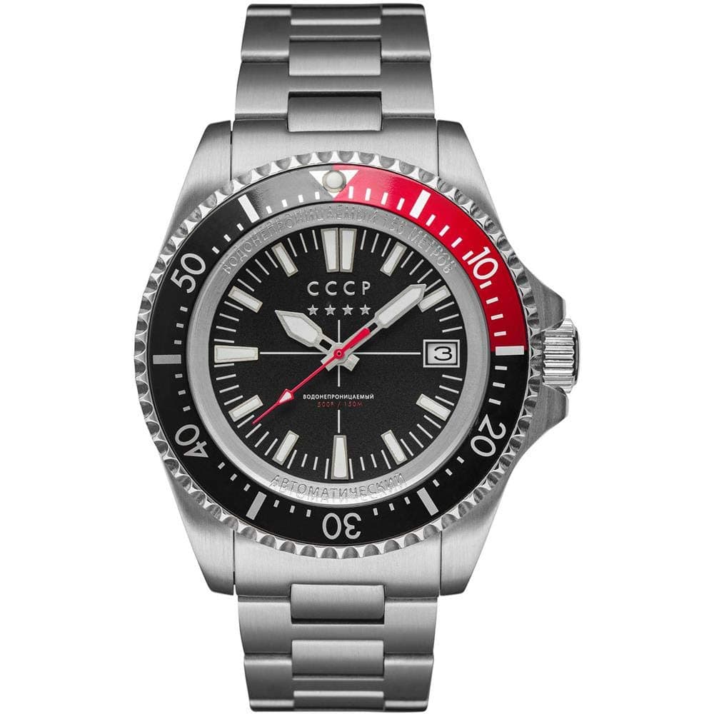 CCCP Men's Kamchatka 43mm Steel Bracelet & Case Automatic Watch CP-7048-22