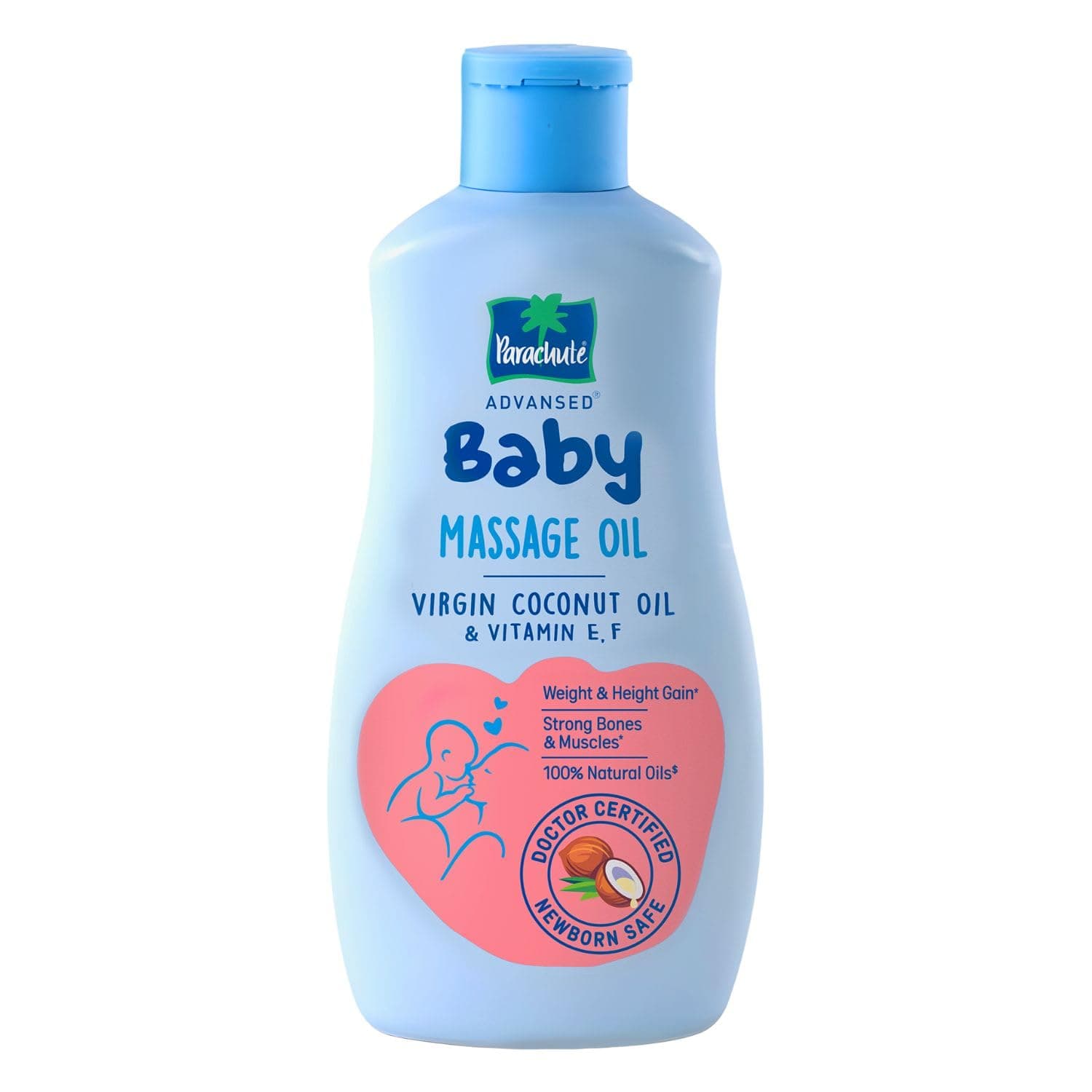 Parachute Advansed Baby Massage Oil for New Born| 100% Virgin Coconut Oil | Clinically Proven for Better Growth| Vitamin E & F| 200 Ml