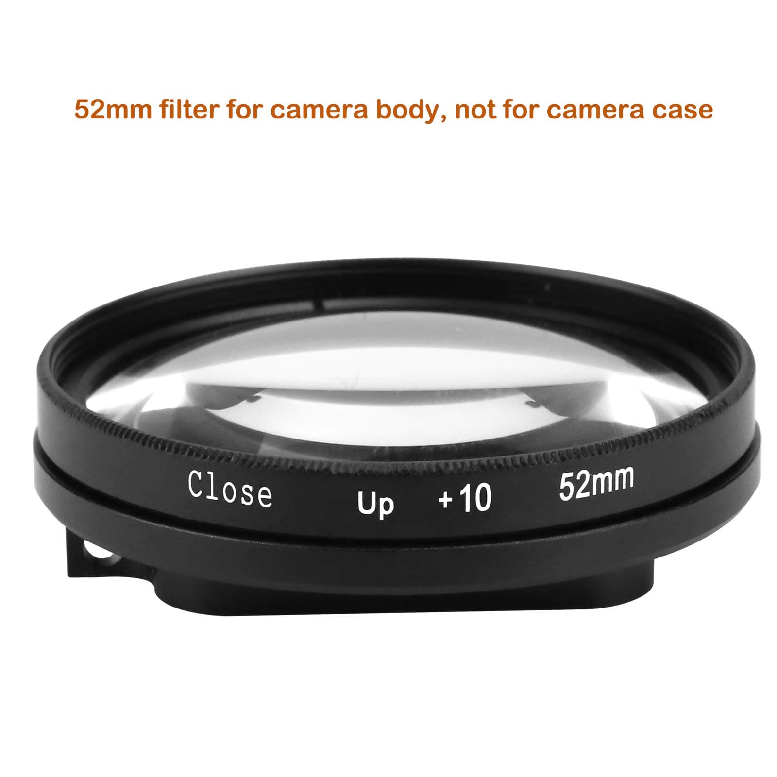 D&F 52mm Professional Close-Up Macro Filter Lens 10X Magnificatoin High Definition Lens for Hero 5/Hero 6/Hero 7 Black/Hero(2018) Camera Body (Not for Camera Housing)