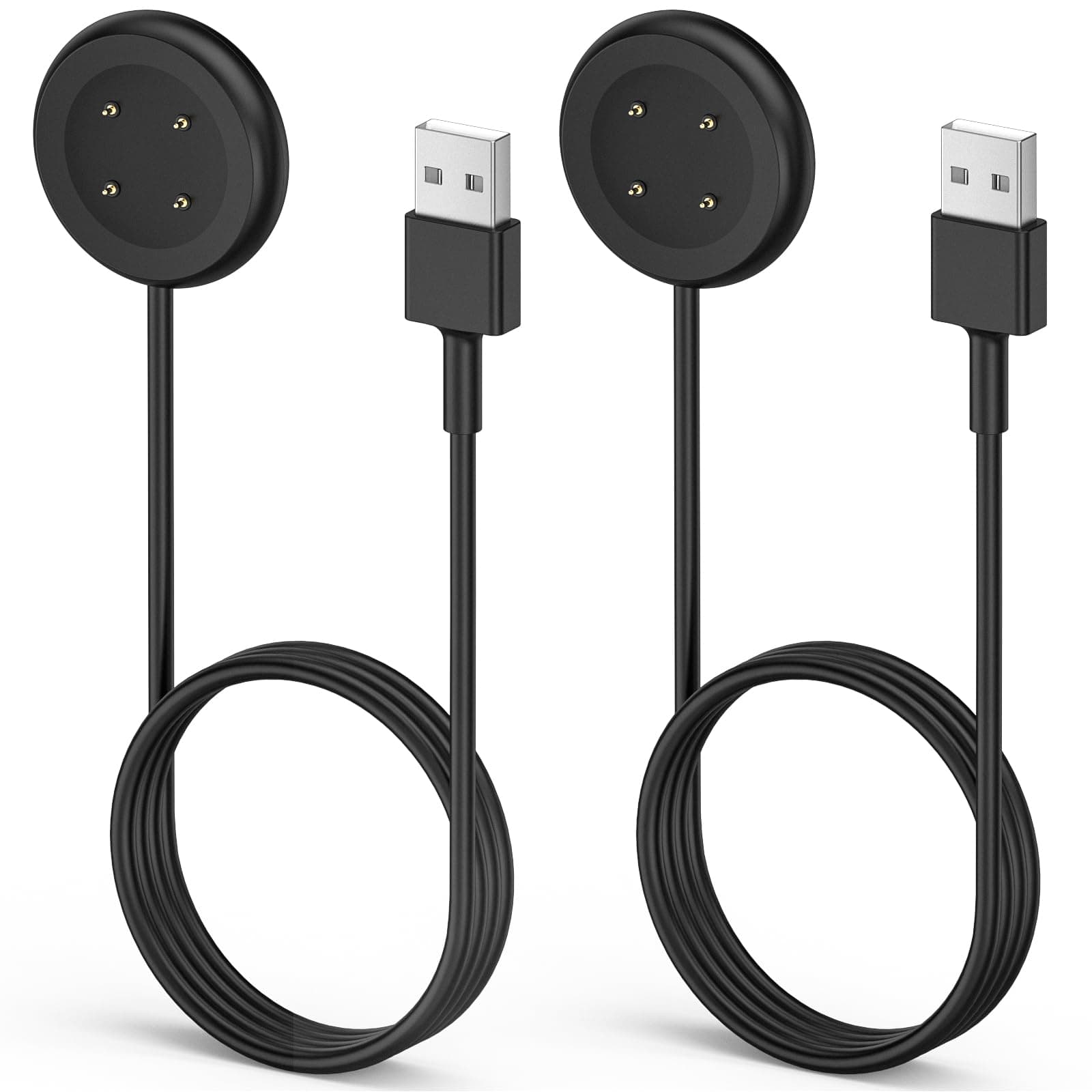 2-Pack Charging Cable for Google Pixel Watch 2/3 and Fitbit Ace LTE Replacement Charger (USB-A)