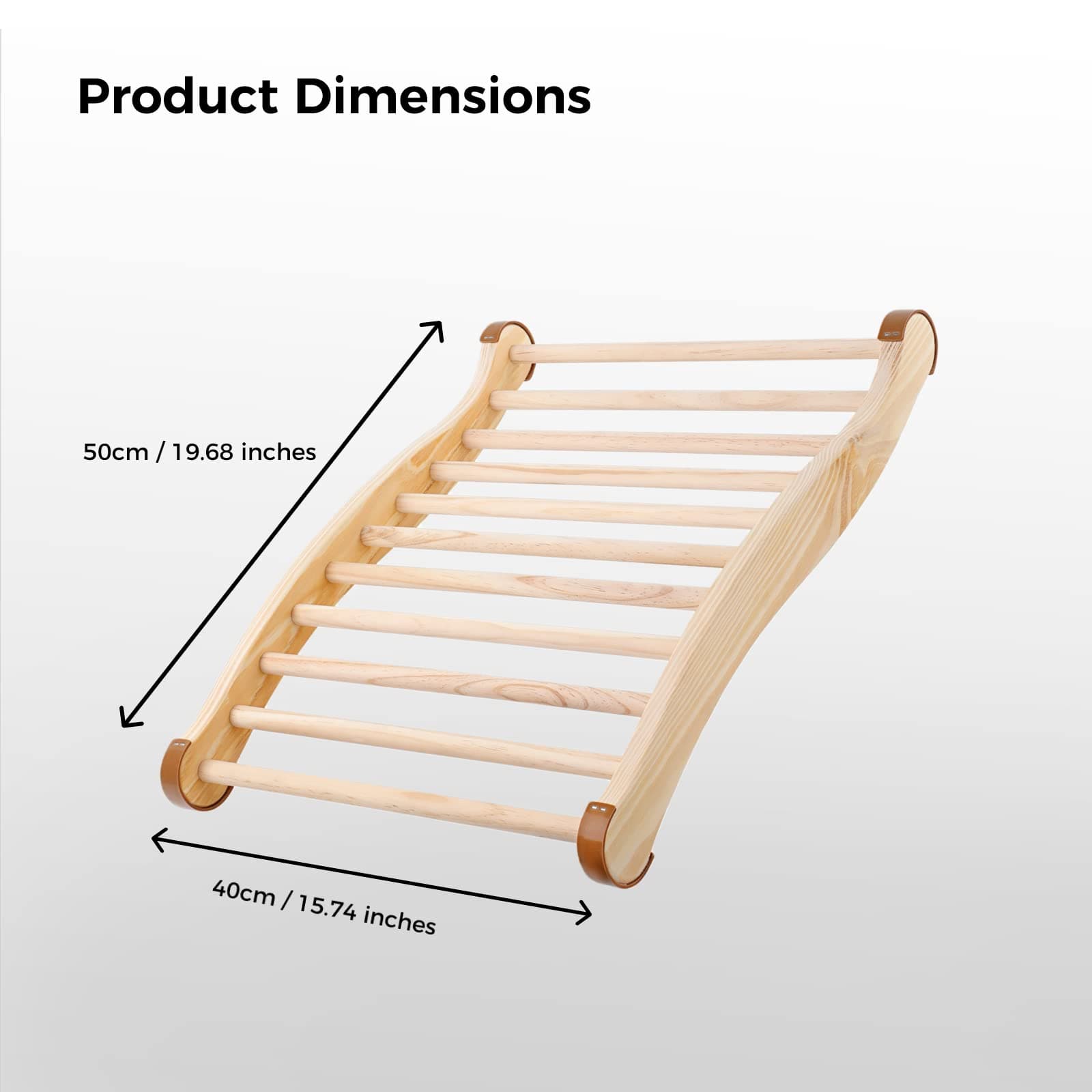Anjetan Sauna Backrest, Wooden Sauna Backrest No Stains and Comfortable, Ergonomic S-Shape Backrest for Sauna Recovery Wellness Relaxation