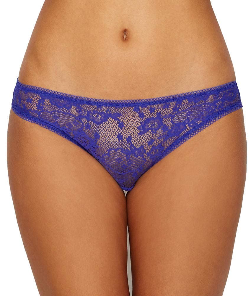 OnGossamer Women's Racy Lace Hip Bikini Panty, Lapis, S