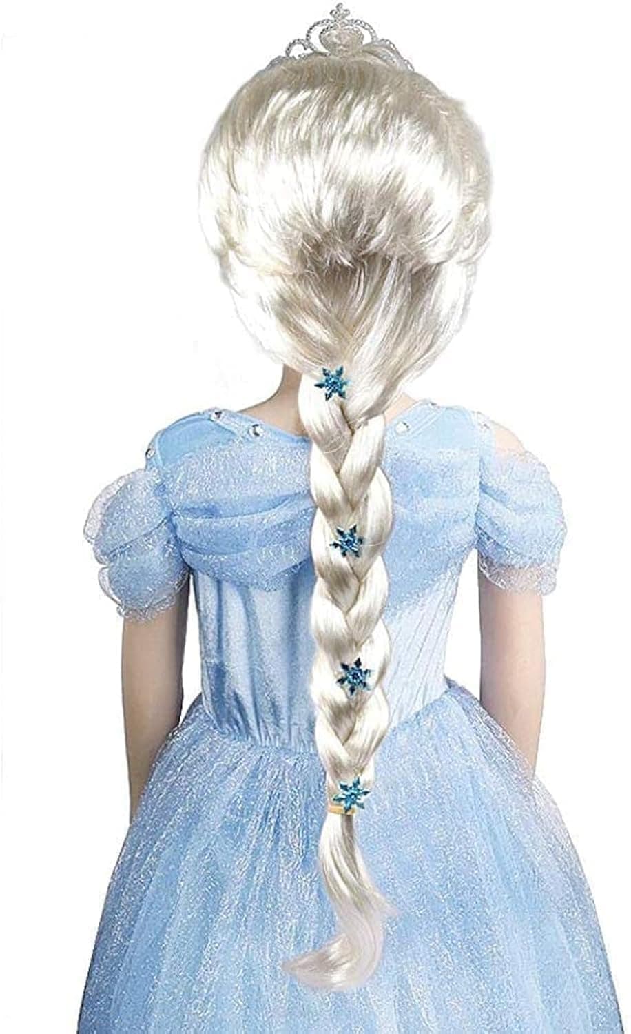 Princess Wig Hair with Tiara Crown Gloves Frozen Dress up Accessories for Teen Frozen Princess Wig dresses for Teen