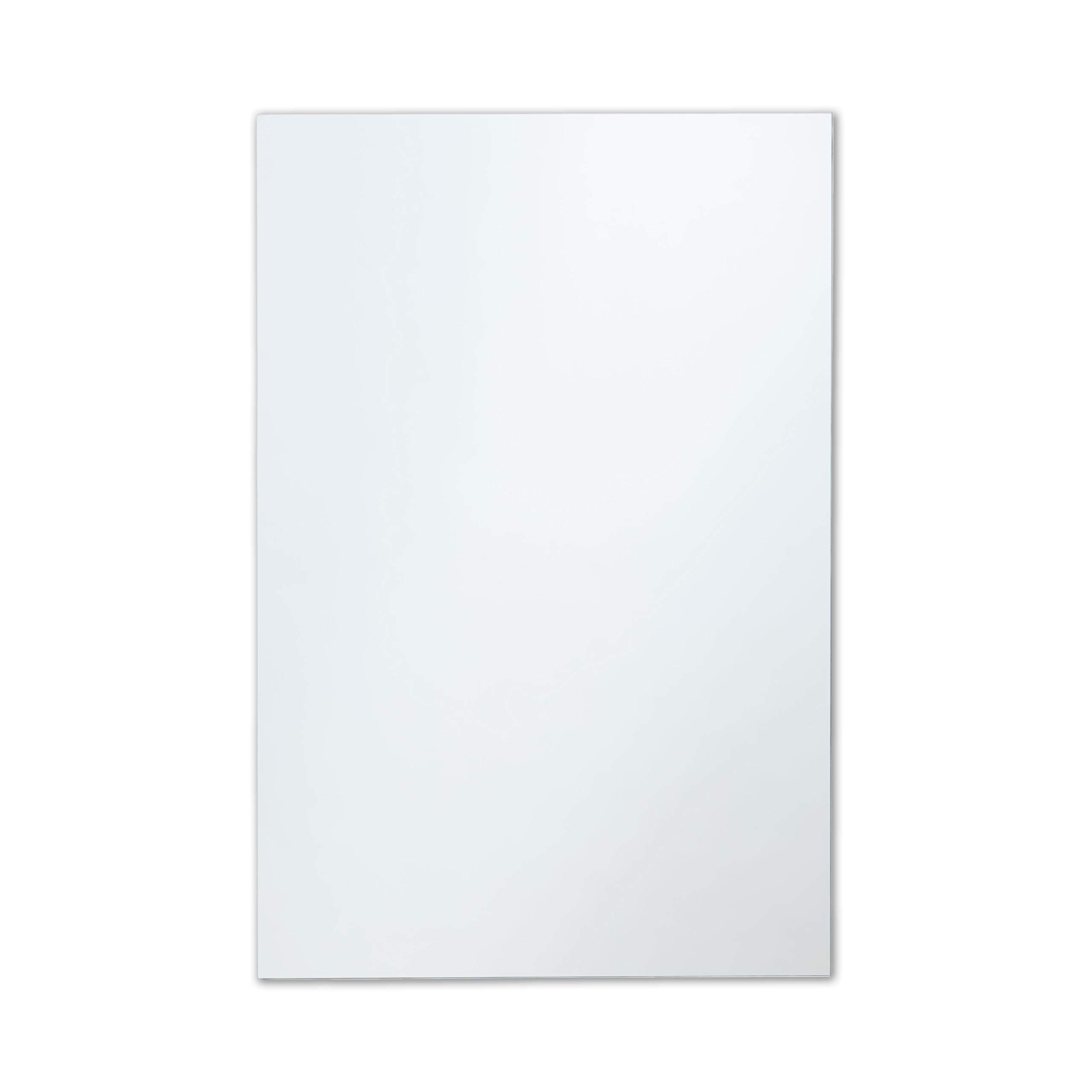 Better Bevel Frameless Rectangle Mirror, 20" x 30" Bathroom Wall Mirror w/Pencil Polished Edge