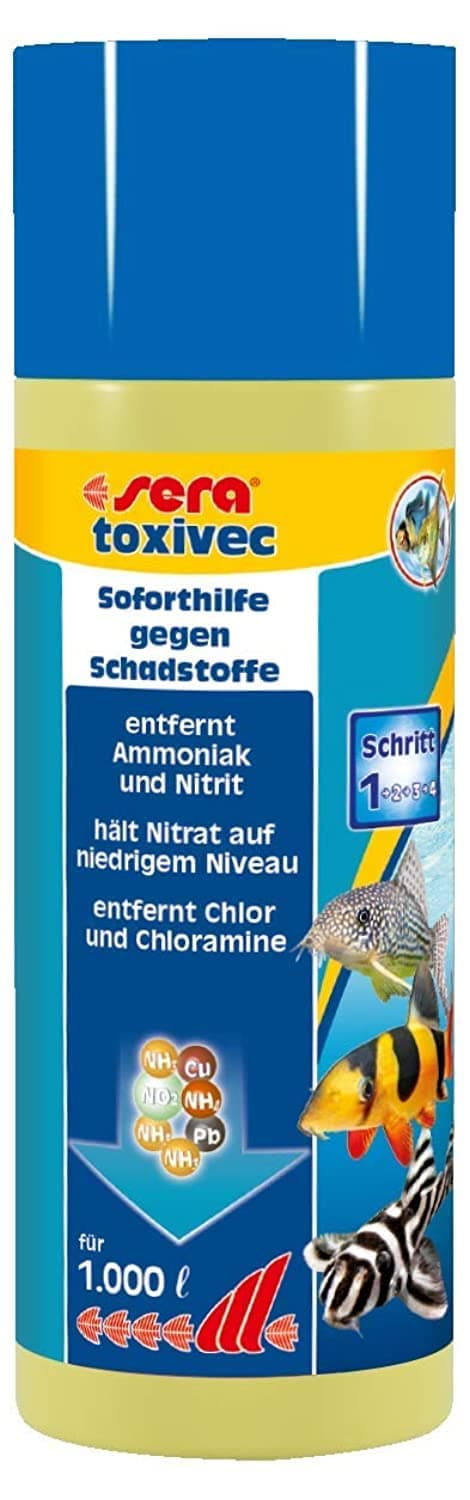 Toxivec First Aid In Aquariums, 250 Ml, Multi Colour, 3002, Sera Toxivec, Ammonia And Nitrate Remover-250 Ml