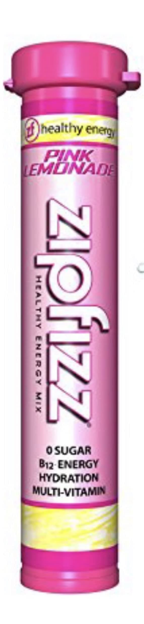Zipfizz Pink Lemonade Healthy Energy Drink Mix - Transform Your Water Into a Healthy Energy Drink - 2 Boxes, 30 Tubes Each