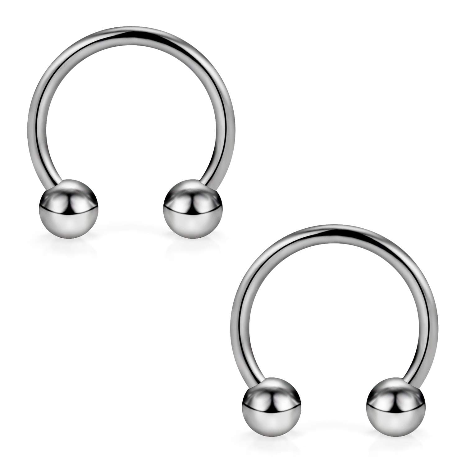 2-8PCS 14G G23 Titanium Horseshoe Septum Ring Nose Rings Hoop Helix Daith Cartilage Tragus Earrings Nipple Eyebrow Body Piercing Jewelry 8mm 10mm 12mm 14mm 16mm