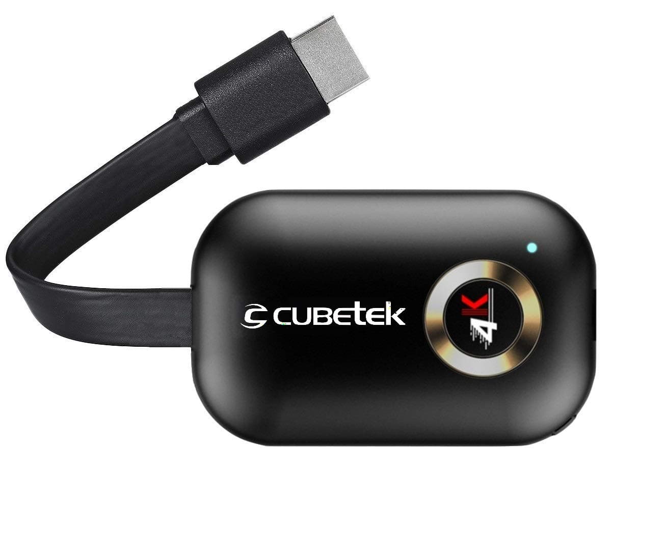 CUBETEK 4k Wireless Display Dongle for Screen Mirroring/Miracast/Airplay/DLNA from Mobiles, Tablets, to TV Wirelessly, 2.4G WiFi, Model: G9Plus