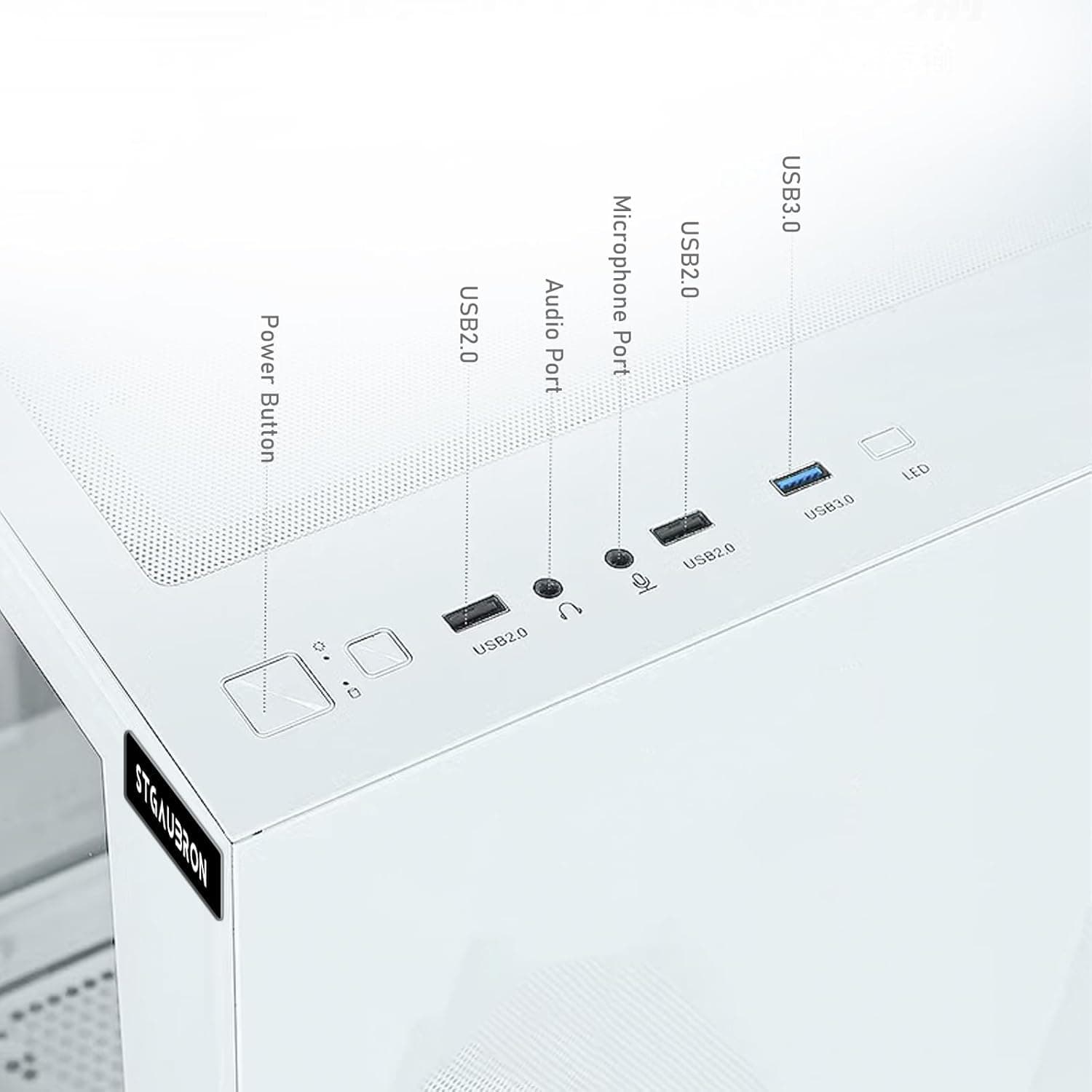 STGAubron Gaming PC Computer Desktop, AMD Ryzen 3 3200G 3.6G, GeForce RTX 2060 6G, 16G DDR4, 512G SSD, 600M WiFi, BT 5.0, RGB Fan x3, Windows 11 Home,White