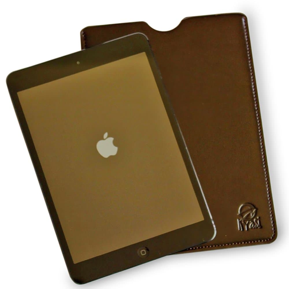 Kyasi TouchHide Tote Case Cover with Premium Synthetic Leather for Apple iPad Air, Saddleback Brown