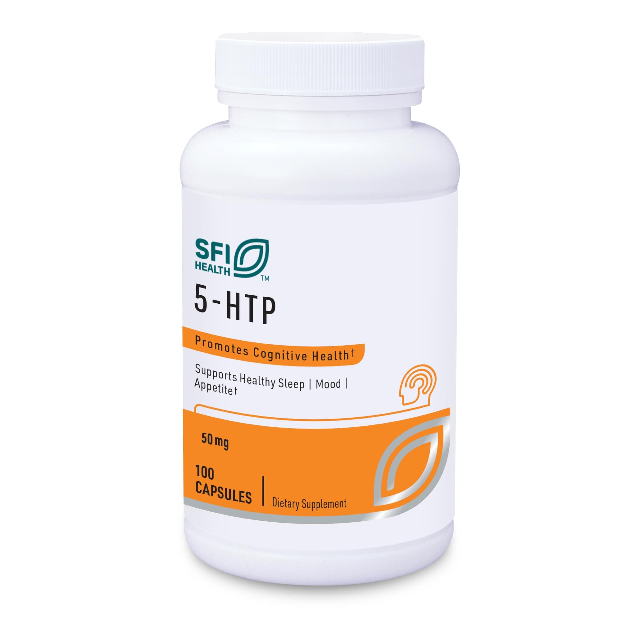 Klaire Labs SFI Health 5-HTP 50 mg - Hypoallergenic 5-HTP from Griffonia Seed Extract - Hydroxytryptophan Serotonin Support Supplement to Promote Mood (100 Capsules)
