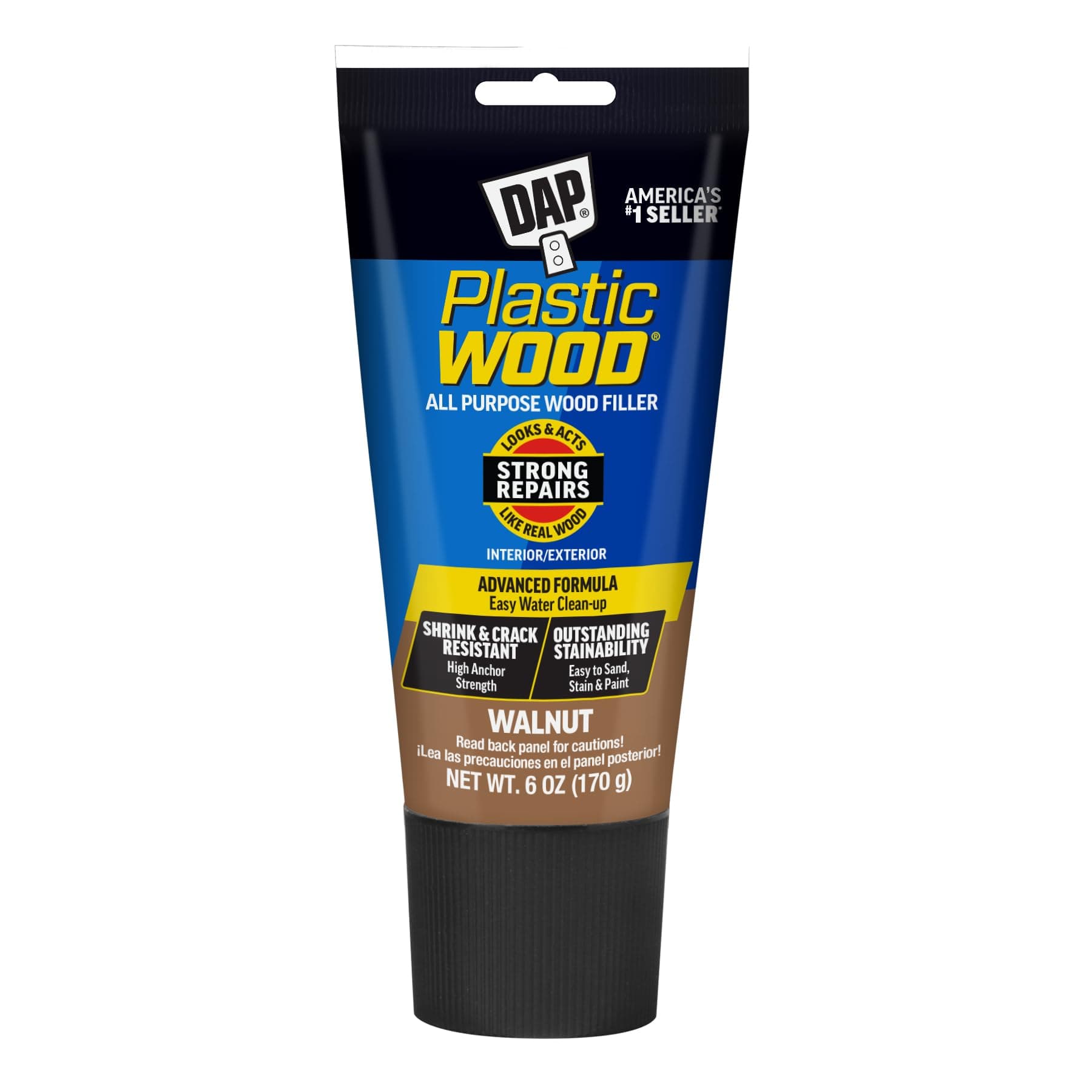 Plastic Wood All Purpose Latex Wood Filler, Walnut, 6 Oz (7079800584)