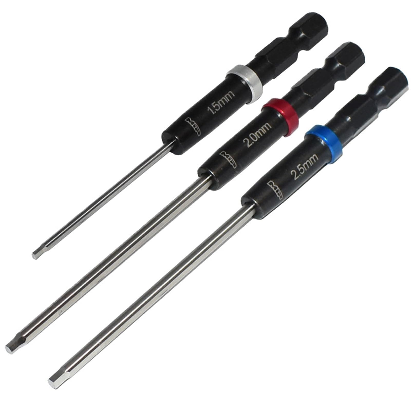 MIP Metric 3 Pack 1.5mm 2.0mm 2.5mm Speed Tip 1/4" Drive Bits Hex Allen Driver Wrench Tool Set Gen RC Tools