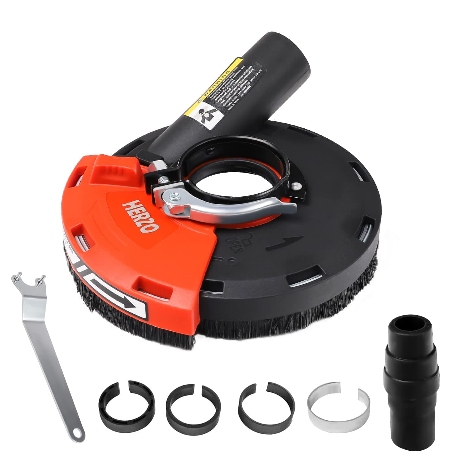 HERZO Dust Shroud for Angle Grinder 4/4.5/5 inch Universal Surface Grinding Shroud (125MM)