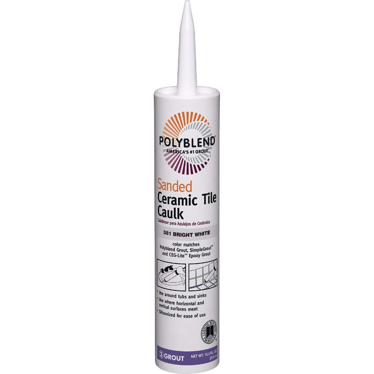 Bright White Tile Caulk