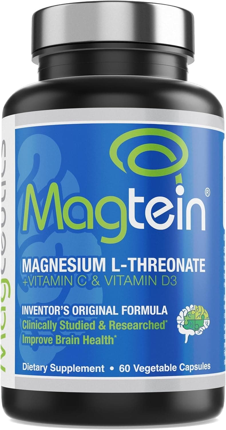 Magnesium L-Threonate Supplement, Memory, Focus, Sleep & Brain Health Formula for Men & Women, Cognitive Support for Adults, Clinically Researched - 60 Veg Capsules
