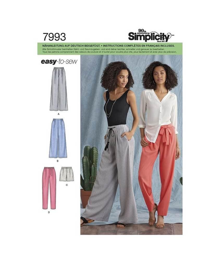 Women's Loose Fitting Pants and Shorts Sewing Patterns, Sizes 14-22