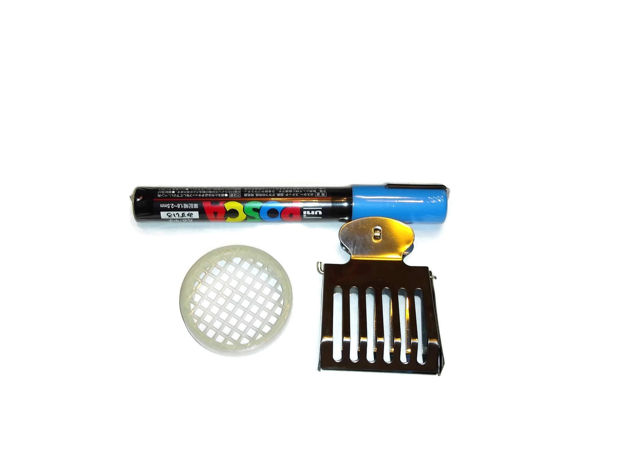 Queen bee Blue Color Marking Pen kit pc5m & Push in Queen cage w/Clip Catch